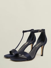 Hobbs Blue Nadia T-bar Sandals - Image 2 of 3