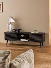 MADE.COM Dark Wood Effect Tulma Wide TV Unit Up to 55 Inch - Image 1 of 6