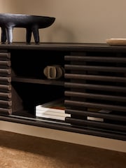 MADE.COM Dark Wood Effect Tulma Wide TV Unit Up to 55 Inch - Image 3 of 6