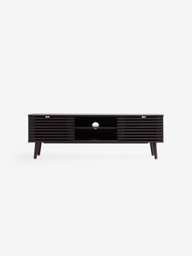 MADE.COM Dark Wood Effect Tulma Wide TV Unit Up to 55 Inch - Image 6 of 6