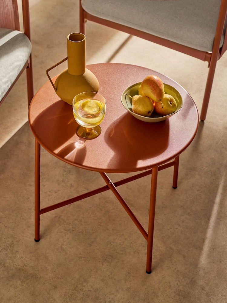 MADE.COM 3 Piece Terracotta Estelle Chair and Table Bistro Set - Image 2 of 6 MADE.COM 3 Piece Terracotta Estelle Chair and Table Bistro Set - Image 2 of 6