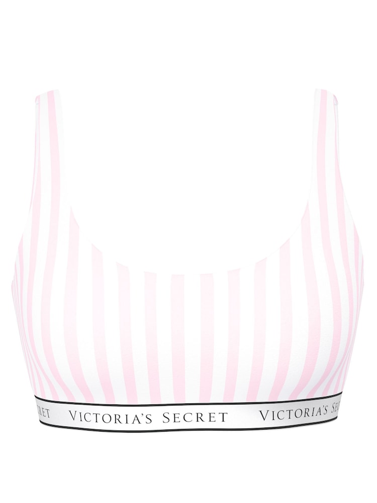 Victoria's Secret Pretty Blossom Pink Stripe Cotton Scoop Bralette - Image 3 of 3 Victoria's Secret Pretty Blossom Pink Stripe Cotton Scoop Bralette - Image 3 of 3