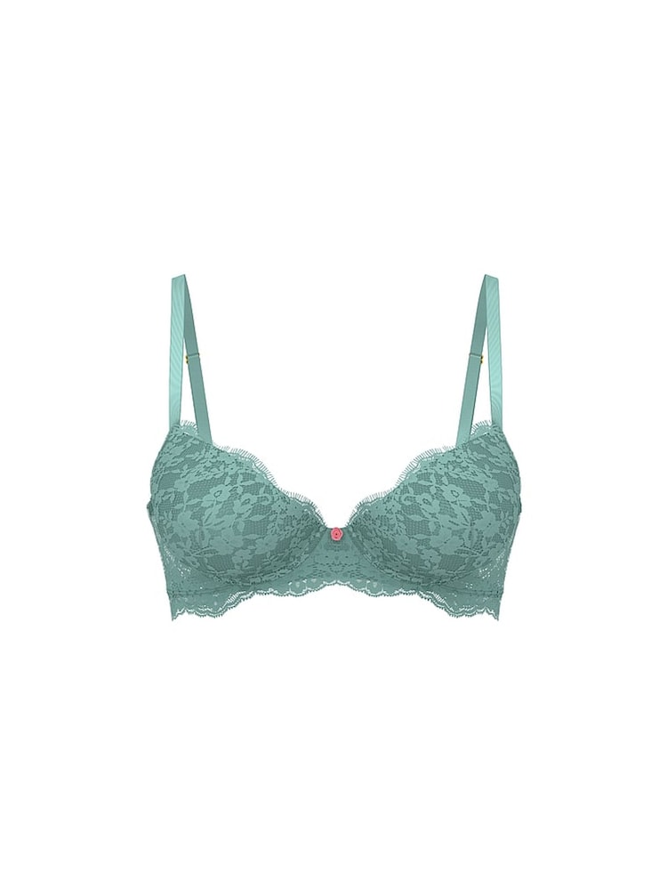 Victoria's Secret Arctic Green Lightly Lined Demi Lace Bra - Image 3 of 3