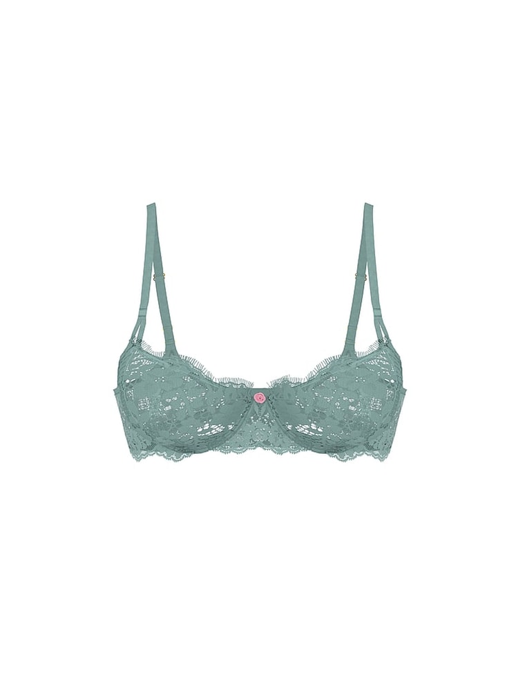 Victoria's Secret Arctic Green Unlined Balcony Lace Bra - Image 3 of 3