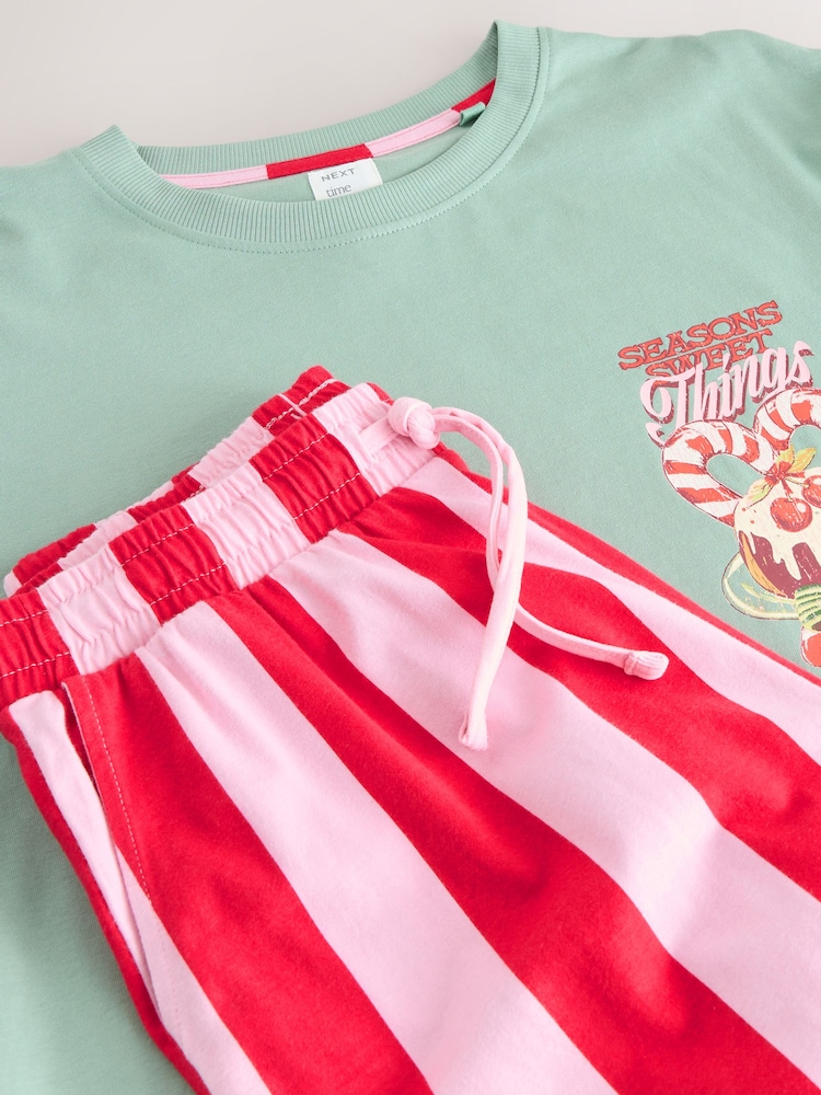 Pink Stripe Short Sleeve Pyjamas - Image 10 of 10 Pink Stripe Short Sleeve Pyjamas - Image 10 of 10