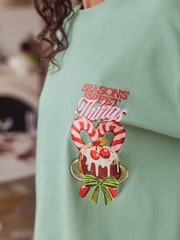 Pink Stripe Short Sleeve Pyjamas - Image 7 of 10