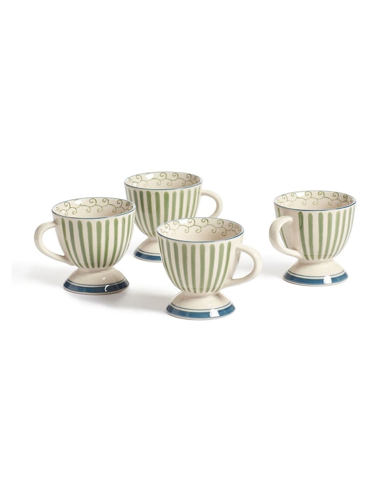 Oka Set of 4 Green Kintaro Mugs - Image 1 of 1