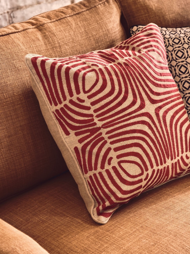 Oka Red Salvador Cushion Cover - Image 1 of 4