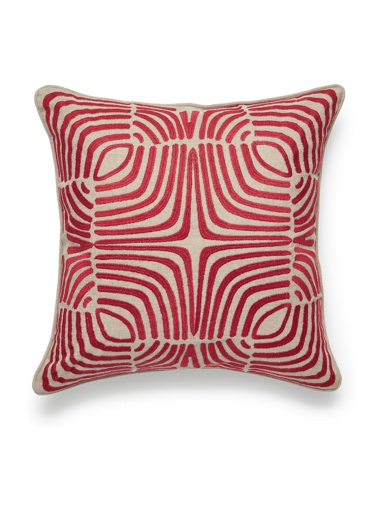 Oka Red Salvador Cushion Cover - Image 2 of 4