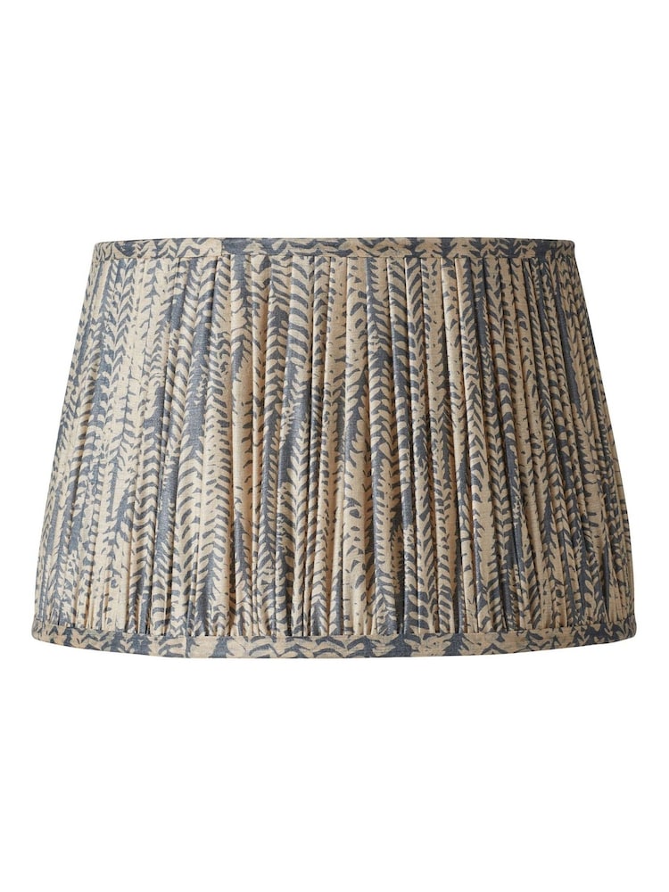 Oka Blue Elemeri Pleated Silk Lampshade 50cm - Image 1 of 1