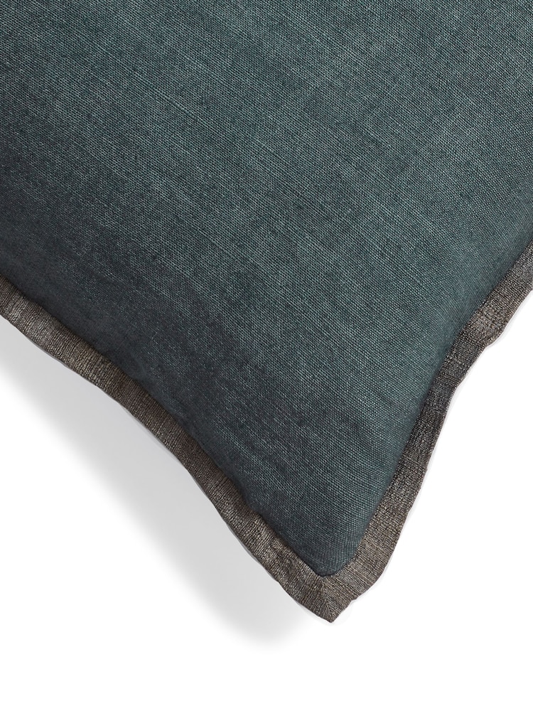 Oka Grey Archibald Cushion Cover - Image 3 of 3 Oka Grey Archibald Cushion Cover - Image 3 of 3