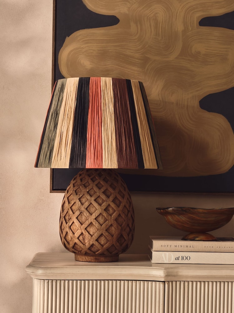 Oka Natural Bridget Lampshade 45cm - Image 1 of 3 Oka Natural Bridget Lampshade 45cm - Image 1 of 3