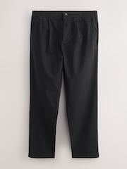 Black Regular Tapered Fit Stretch Chinos Trousers - Image 2 of 5