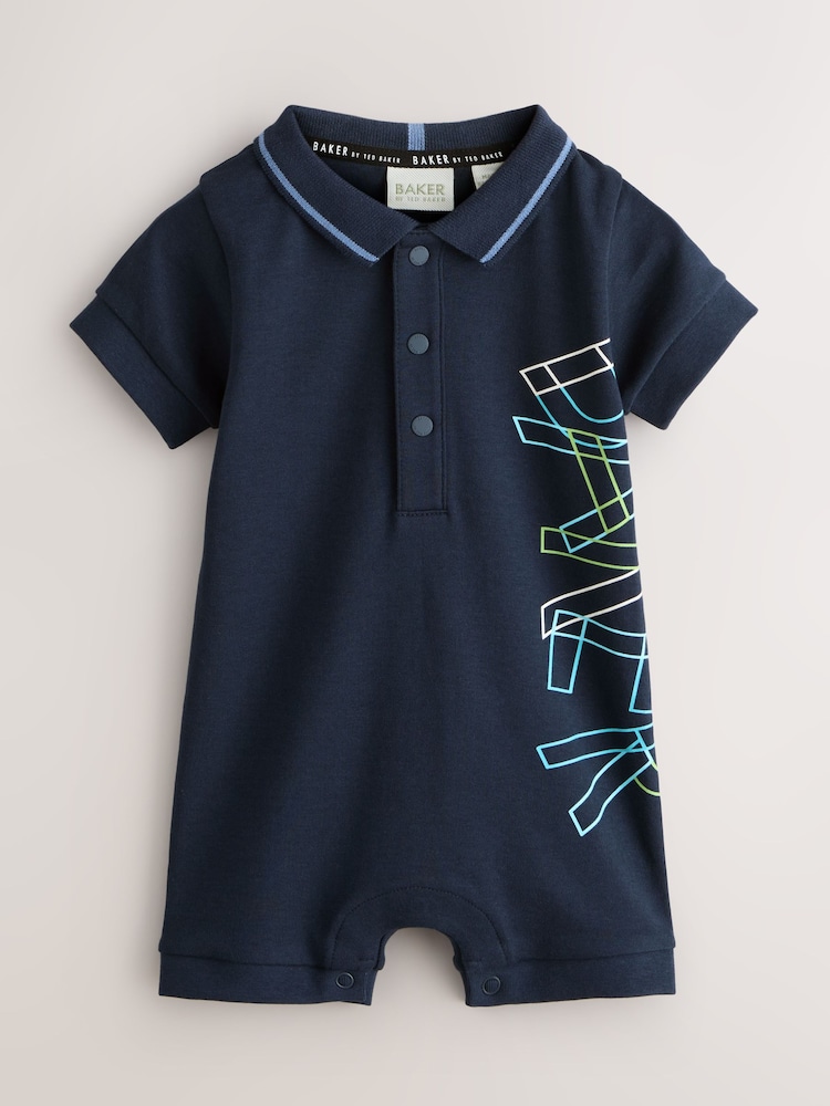Baker by Ted Baker Navy Graphic Romper - Imaginea 1 din 5