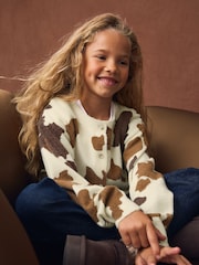 Brown Cow Print Cardigan (3-16yrs) - Image 1 of 8
