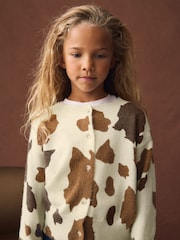 Brown Cow Print Cardigan (3-16yrs) - Image 2 of 8