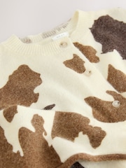 Brown Cow Print Cardigan (3-16yrs) - Image 8 of 8
