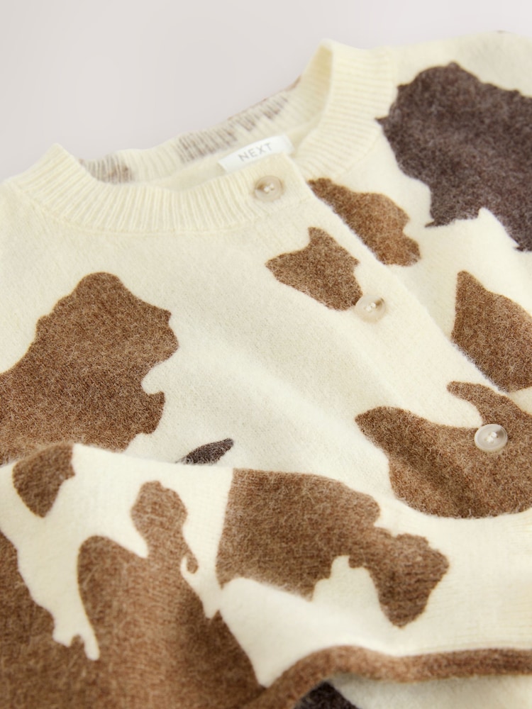 Brown Cow Print Cardigan (3-16yrs) - Image 8 of 8