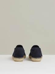 Reiss Navy Cannes Suede Penny-Strap Espadrilles - Image 4 of 6
