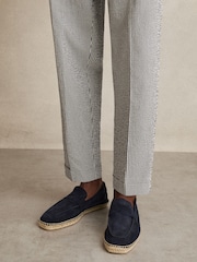 Reiss Navy Cannes Suede Penny-Strap Espadrilles - Image 5 of 6