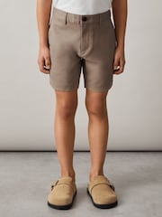 Piedra - Pantalones cortos chinos con elástico Wicket de Reiss - Imagen 1 de 5