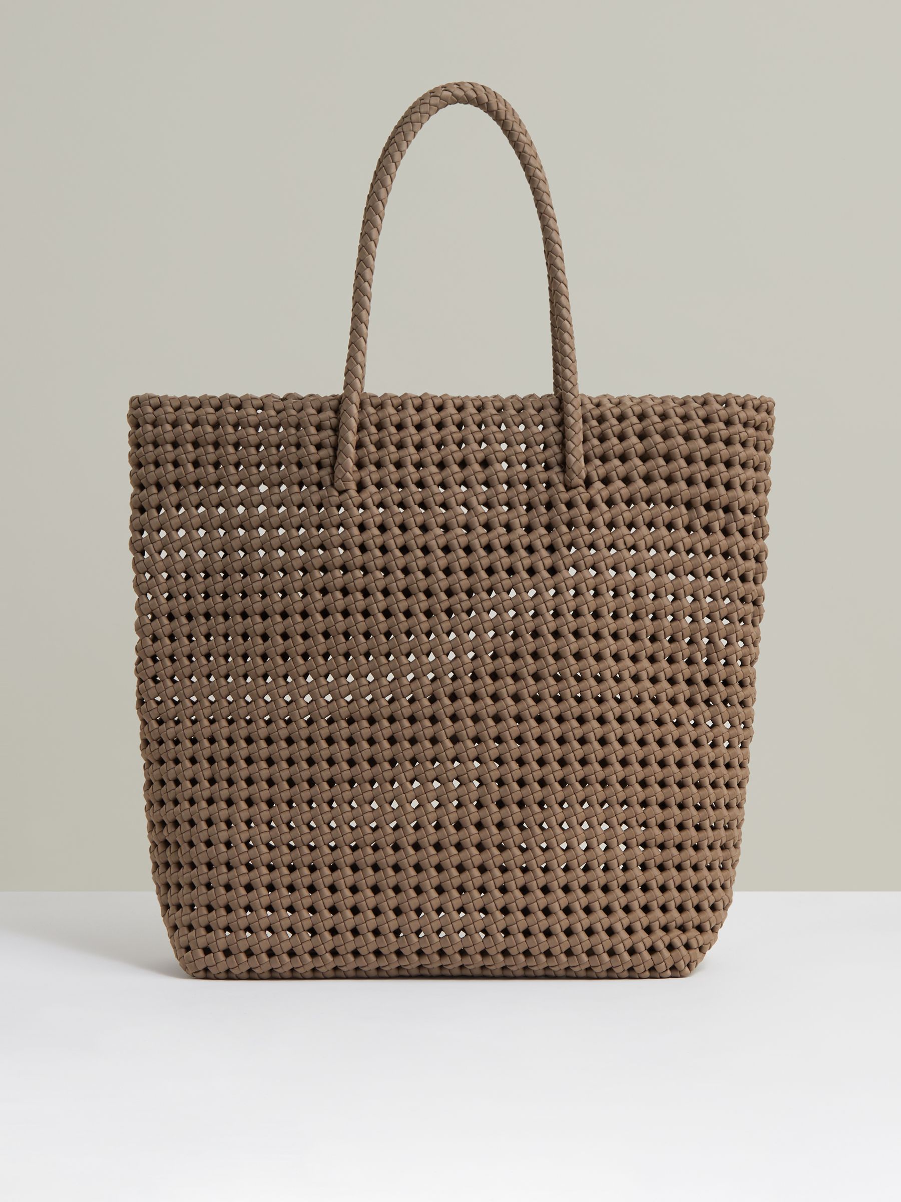 Buy Reiss Taupe Nancy Woven Neoprene Tote Bag from Next USA