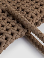 Reiss Taupe Nancy Woven Neoprene Tote Bag - Image 4 of 4