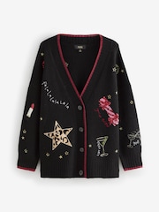 Rockett St George Embroidered Motif Christmas Cardigan - Imagem 10 de 11