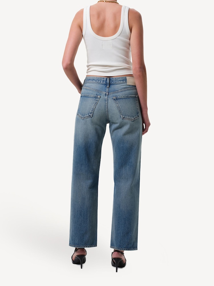 Citizens of Humanity Blue Lindz Low Rise Easy Straight in Bijou Jeans - Image 2 of 5