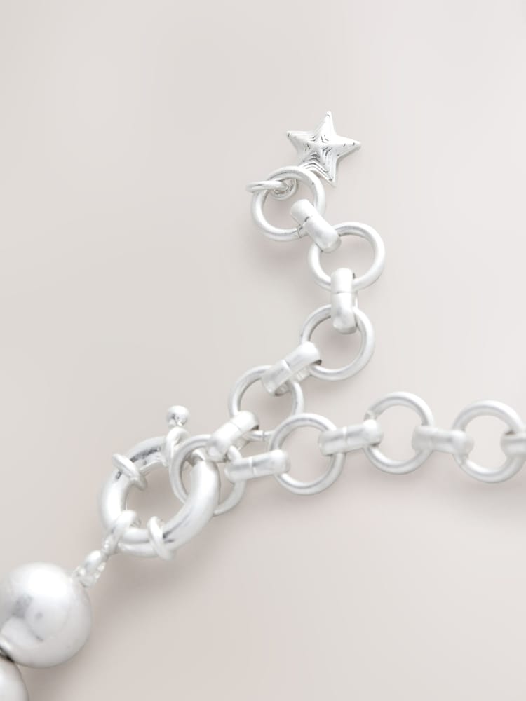 Rockett St George Silver Tone Statement Beaded Necklace - Image 3 of 3 Rockett St George Silver Tone Statement Beaded Necklace - Image 3 of 3