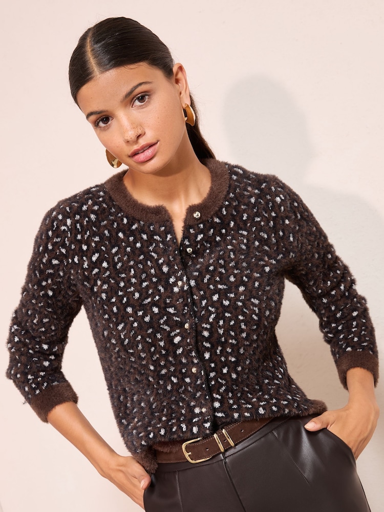 Friends Like These Animal Eyelash Cardigan - Image 1 of 5 Friends Like These Animal Eyelash Cardigan - Image 1 of 5