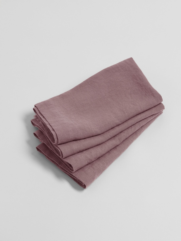 Secret Linen Store Vintage Rose 100% Linen Napkins - Image 3 of 3 Secret Linen Store Vintage Rose 100% Linen Napkins - Image 3 of 3