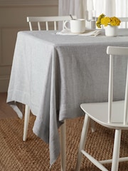 Secret Linen Store French Blue Sid Stripe 100% Linen Table Cloth - Image 1 of 3