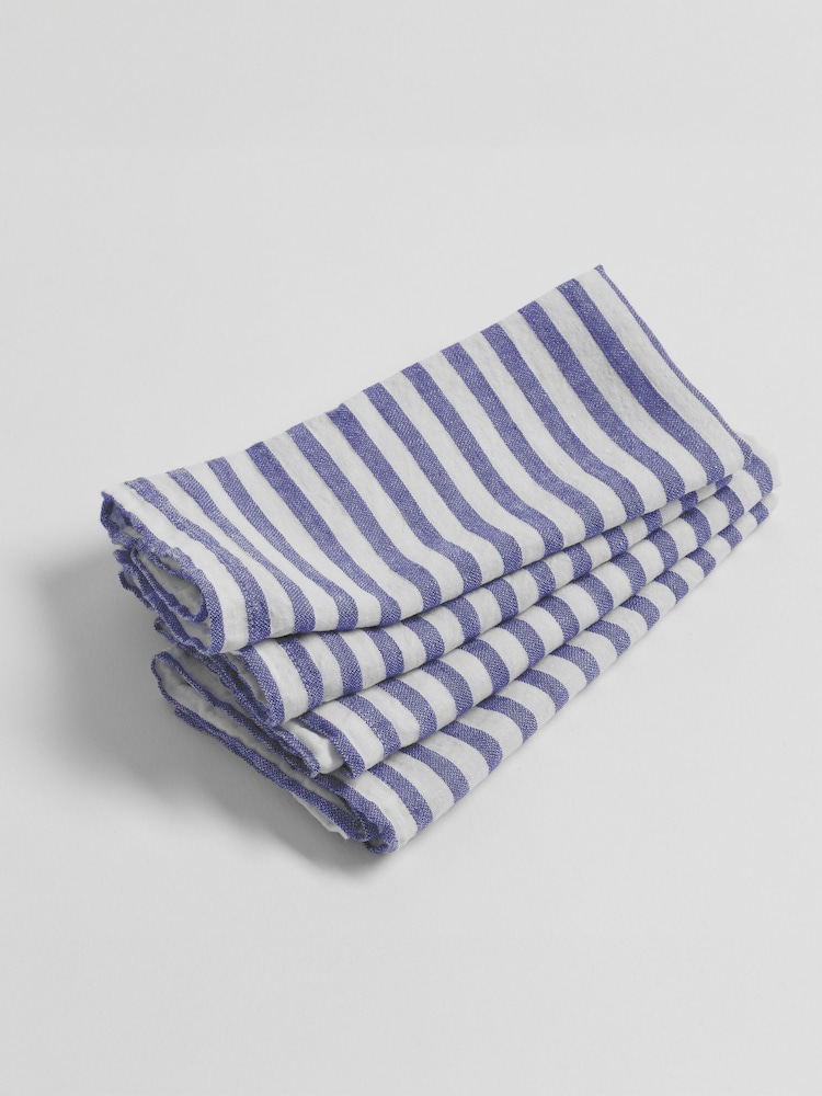 Secret Linen Store Mid Stripe 100% Linen Napkins - Imagem 2 de 2