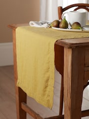 Secret Linen Store Chartreuse 100% Linen Table Runner - Image 1 of 3