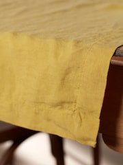 Secret Linen Store Chartreuse 100% Linen Table Runner - Image 2 of 3