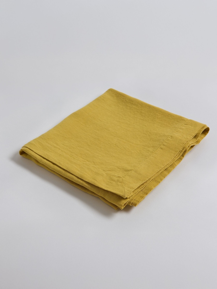 Secret Linen Store Chartreuse 100% Linen Table Runner - Image 3 of 3 Secret Linen Store Chartreuse 100% Linen Table Runner - Image 3 of 3