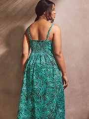 Live Unlimited Green 100% Cotton Abstract Sundress - Image 2 of 4