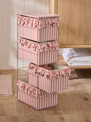 Pink Stripe Frill Storage Drawers - Image 2 of 4