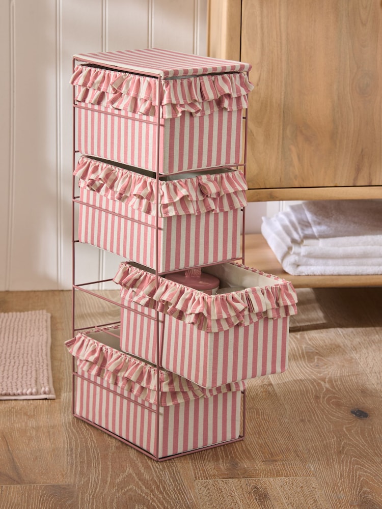 Pink Stripe Frill Storage Drawers - Image 2 of 4