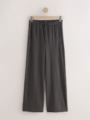 Темно-сірий - Wide Leg Jersey Joggers - Image 6 of 8