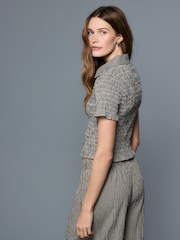 Black Gingham Short Sleeved Shirt - Image 4 of 8