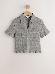Black Gingham Short Sleeved Shirt - Image 6 of 8