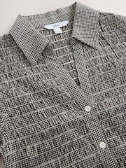 Black Gingham Short Sleeved Shirt - Image 7 of 8