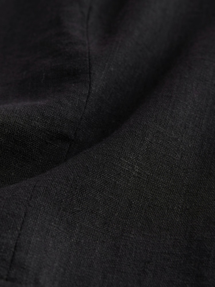Black Linen Blend Waistcoat - Image 7 of 7