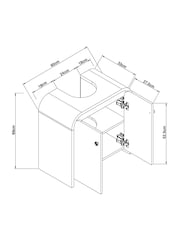 Omara za shranjevanje pod umivalnikom Mia - Slika 4 iz 5