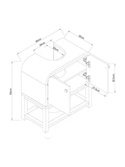 Haddington pod umivalnikom skladiščna omara - Slika 5 iz 5