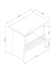 Grey Bronx Oak Effect Storage Stool - Image 3 of 3