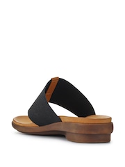 Pavers Black Flexible Toe-Post Sandals - Image 3 of 5