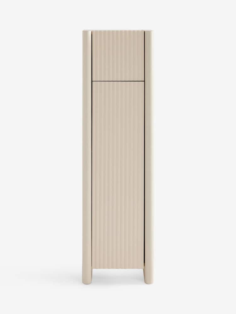 Natural Rib Small Console Storage Unit - Image 1 of 5 Natural Rib Small Console Storage Unit - Image 1 of 5